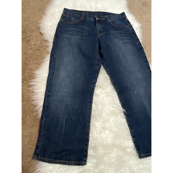 Lucky Brand Dungarees By‎ Gene Montesano Womens Capri Jeans Denim Blue Size 28 - Picture 2 of 9